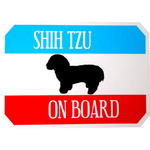 シーズー印 ホーロー看板風カーマグネット ON BOARD
