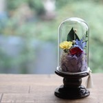 ◆仏花・お供え花【ブラウン（S）】枯れないお花ボトルフラワー