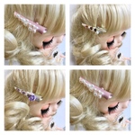 ドール用ヘアピンピンク2個セット