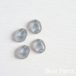 10pcs 水面カボション ヘキサゴン グレー