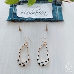 380  ドット変形リングチャームのフックピアス   ルハリカ