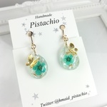 【現品限り】ドライフラワーとちょうちょ【イヤリング・ピアス】