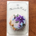 花刺繍ブローチ