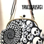 ☆SALE★ハロウィン★斜めがけがま口バッグ（S）skull 