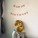 バースデー ガーランド  “HAPPY BIRTHDAY ” 木製　お誕生日　飾りつけ