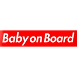 カーマグネット Baby on Board　箱枠　赤