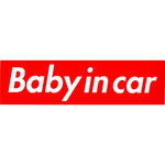 カーマグネット Baby in car 箱枠 赤
