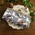 長財布☆おすまし猫ちゃん☆グレー☆受注製作
