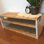 low　shelf　： Ｗ80  二段　WB 《受注制作》ローシェルフ