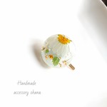 White Flower ポニーフック or ヘアゴム