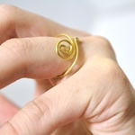 Simple classy Spiral リング 真鍮 フリーサイズ  ＊送料込み＊   