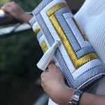 new♪summerクラッチタッセルチェーンバックカゴバックイエローゴールド浴衣着物結婚式
