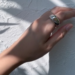 half moon ring ( リング 変形 大ぶり シルバー ゴールド )