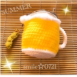 生ビールのがま口ケース🍻お供に枝豆ストラップを♡