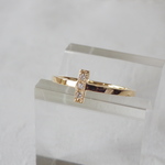 K18YG　クロスダイヤリング