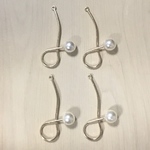 GOLD PEARL DESIGN STICK CHARM PARTS