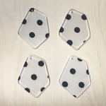 DOT BLACK WHITE CLEAR CHARM PARTS