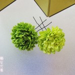 ちょい足し髪飾り 直径4.5cmマムUピン２本セット 和 着物 卒業式 振袖 成人式 緑系
