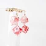 candy紙風船ピアス/イヤリング＊pink×red