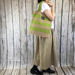 ピスタチオグリーン 麻紐バッグ