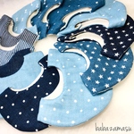 やわふわ♡デニムプリントbib  