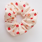 和柄のシュシュ   牡丹  -scrunchie-