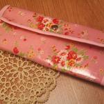 小花柄のかぎ針ケース・編み物ケース 