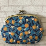 リバティ親子がま口財布【レモン グローブ】