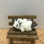 羊毛フェルト ねこさんバッジ