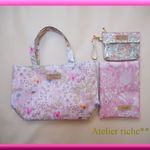 Ｋさまご予約品　LIBERTY　Irma　トートバッグ　＆　Felicite　スケルトンminiカードポーチ　本革持ち手つきほか