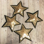 星 スター スパンコール ワッペン 4枚セット