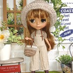 No.1629  グレージュトップスとリネンサロペット
