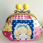 乙女チックがま口ポーチ
