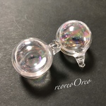 Water glas charm (L オーロラ)♡ しゃぼん玉チャーム