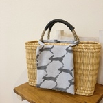 tiny bag *⚮*ミナペルホネンファブリック runrunrun light gray色 *⚮*