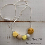  Tiny teeth™️歯固めネックレス  イエロー