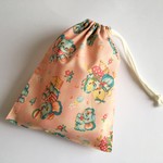 コップ袋 巾着袋 片ひも メリーボンボン  ピンク しゃぼん玉あそび 