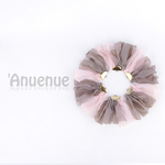 【NEW】バイカラーアシメシフォンループタッセル 6個【Ash Beige ＆ Sakura 】