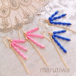ブルーパールの揺れるピアス✳︎イヤリング【ブルー】