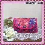 リバティのハニカムカードケース  エメラルド・ベイ ショッキングピンク