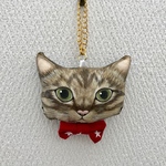   ねこクッションのバッグチャーム