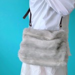 サファイア ミンク ファー ポシェット パンプキン型 『再販』