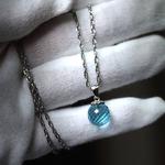  Blue Topaz 10MM Faceted Ball 　ペンダントトップ