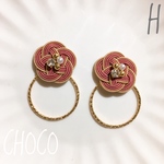 2way水引＊ダスティピンクのピアス