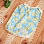 犬服 キウイいっぱい柄ブルー（Ｍサイズ）