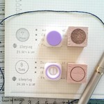 丸 2個セット わく線 メモ 消しゴムはんこ