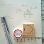 丸 わく線 メモ 消しゴムはんこ