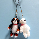 【T様オーダー作品】グレートピレニーズ＆バーニーズマウンテン＆仲良しMINIストラップ★あみぐるみ
