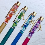 ハーバリウムボールペン イニシャルチャーム