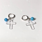 スワロフスキークロスピアス／イヤリング